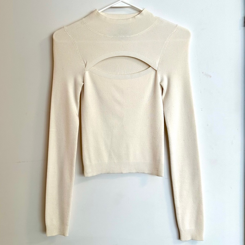Other Stories. Long Sleeve Peekaboo Light Weight Sweater